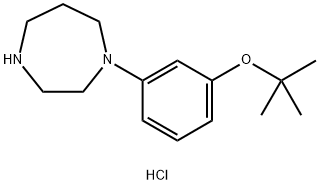 1-(3-TERT-ブチルトキシフェニル)ホモピペラジン一塩酸塩 化学構造式