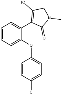 3-[2-(4-Chlorophenoxy)phenyl]-1,5-dihydro-4-hydroxy-1-methyl-2H-pyrrol-2-one Structure