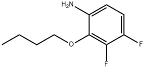 2-ブトキシ-3,4-ジフルオロアニリン 化学構造式