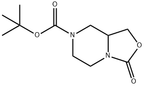 TERT-BUTYL 3-OXOTETRAHYDRO-1H-OXAZOLO[3,4-A]PYRAZINE-7(3H)-CARBOXYLATE Struktur