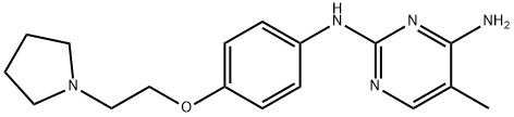 5-methyl-N2-(4-(2-(pyrrolidin-1-yl)ethoxy)phenyl)pyrimidine-2,4-diamine Structure