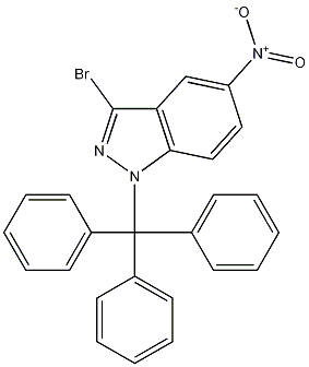 3-溴-5-硝基-1-三苯甲基-1氢-吲唑,942189-39-1,结构式