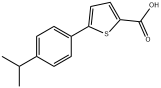 5-(4-イソプロピルフェニル)チオフェン-2-カルボン酸 化学構造式