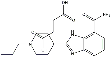 2-(1-Propyl-4-piperidinyl)-1H-benzimidazole-7-carboxamidebutanedioicacid Structure
