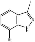 7-Bromo-3-iodoindazole Struktur