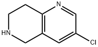 3-Chloro-5,6,7,8-tetrahydro-1,6-naphthyridine, hydrochloride Struktur