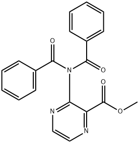 3-(Dibenzoylamino)-2-pyrazinecarboxylic acid methyl ester 结构式