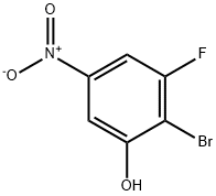 2-溴-3-氟-5-硝基苯酚, 945971-14-2, 结构式