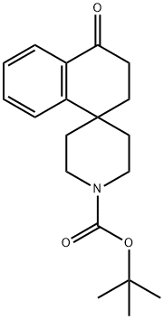 TERT-BUTYL 4-OXO-3,4-DIHYDRO-2H-SPIRO[NAPHTHALENE-1,4'-PIPERIDINE]-1'-CARBOXYLATE Struktur