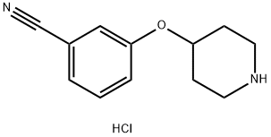 3-(4-Piperidinyloxy)benzonitrile hydrochloride 化学構造式