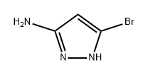 3-ブロモ-1H-ピラゾール-5-アミン 化学構造式