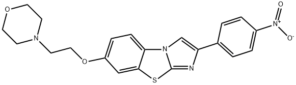 7-[2-(4-吗啉基)乙氧基]-2-(4-硝基苯基)咪唑并[2,1-B]苯并噻唑, 950769-60-5, 结构式
