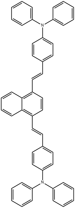 4,4'-[1,4-萘二基二-(1E)-2,1-乙烯基]双[N,N-二苯基苯胺] 结构式