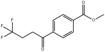 甲基 4-(4,4,4-三氟丁酰基)苯甲酸, 952107-73-2, 结构式