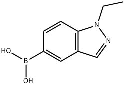 B-(1-乙基-1H-吲唑-5-基)硼酸,952319-70-9,结构式