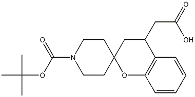 2-(1'-(TERT-BUTOXYCARBONYL)SPIRO[CHROMAN-2,4'-PIPERIDINE]-4-YL)ACETIC ACID Struktur