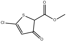 5-クロロ-3-ヒドロキシチオフェン-2-カルボン酸メチル 化学構造式