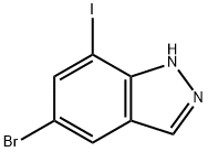 5-溴-7-碘-1H-吲唑,953410-86-1,结构式
