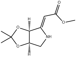 (3S, 4R)-3,4-亚异丙基二氧代-2-四氢吡咯亚基乙酸甲酯, 95456-60-3, 结构式