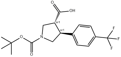 (3S,4R)-1-(tert-butoxycarbonyl)-4-(4-(trifluoromethyl)phenyl)pyrrolidine-3-carboxylic acid