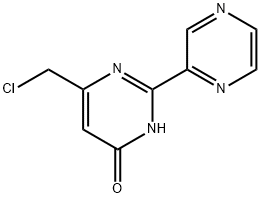 6-(氯甲基)-2-(吡嗪-2-基)嘧啶-4-醇, 955887-08-8, 结构式
