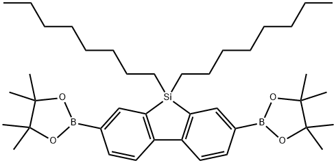 9,9-Dioctyl-2,7-bis(4,4,5,5-tetramethyl-1,3,2-dioxaborolan-2-yl)-9H-9-silafluorene Structure