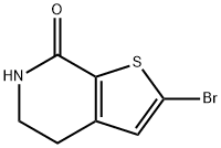2-ブロモ-5,6-ジヒドロチエノ[2,3-C]ピリジン-7(4H)-オン 化学構造式