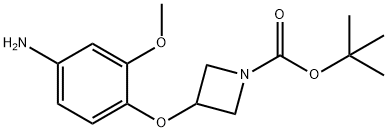 3-(4-氨基-2-甲氧基苯氧基)氮杂环丁烷-1-羧酸叔丁酯, 960401-42-7, 结构式