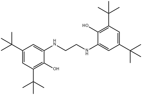 N,N-双(3,5二叔丁基-2-羟基苯基)-1,2-乙基二胺, 96506-59-1, 结构式