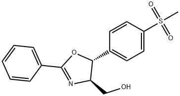 (4R,5R)-4,5-Dihydro-5-[4-(methylsulfonyl)phenyl]-2-phenyl-4-oxazolemethanol Structure