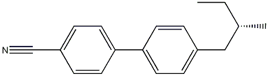 (S)-4'-(2-methylbutyl)biphenyl-4-carbonitrile Struktur