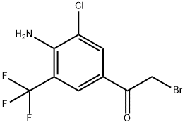 1-(4-amino-3-chloro-5-(trifluoromethyl)phenyl)-2-bromoethanone,97760-87-7,结构式