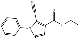 5-氰基-1-苯基-1H-吡唑-4-甲酸乙酯 结构式