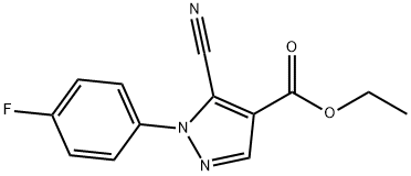 ethyl 5-cyano-1-(4-fluorophenyl)-1H-pyrazole-4-carboxylate Structure