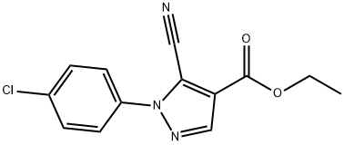 ethyl 1-(4-chlorophenyl)-5-cyano-1H-pyrazole-4-carboxylate Struktur