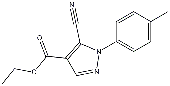 5-Cyano-1-p-tolyl-1H-pyrazole-4-carboxylic acid ethyl ester Structure