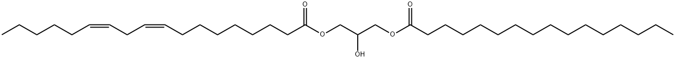 1-Linoleoyl-3-palmitoyl-rac-glycerol Structure
