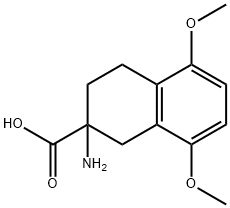 2-Amino-1,2,3,4-tetrahydro-5,8-dimethoxy-2-naphthalenecarboxylic acid Structure