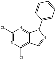 4,6-二氯-1-苯基-1氢-吡唑[3,4-D]并嘧啶, 99971-84-3, 结构式