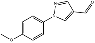1-p-methoxyphenylpyrazole-4-carboxaldehyde Struktur