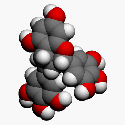表儿茶素没食子酸酯立体分子结构图