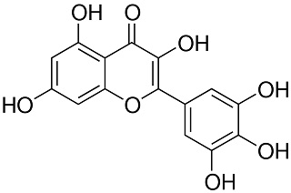 The molecular structural formula of myricetin