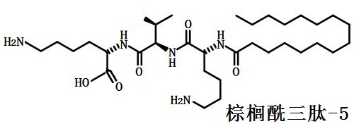 棕榈酰三肽-5的结构