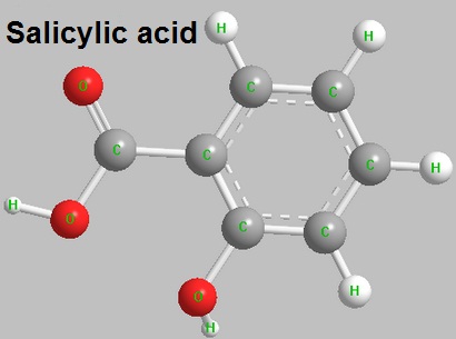 La struttura dell'acido salicilico