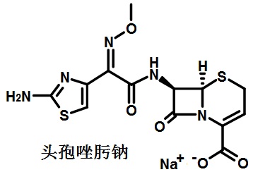 头孢唑肟的结构式