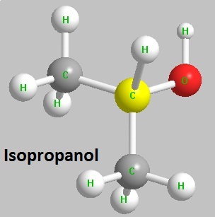 formula structurală a izopropanolului