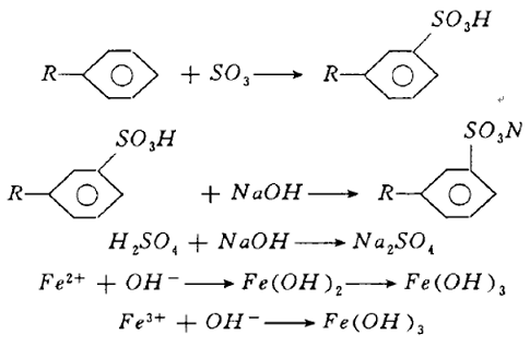 石油磺酸钠生产反应式