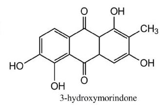 3-羟基巴戟醌分子结构式