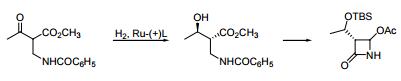 Reactions of Chloro[(R)-(-)5,5μ-bis[bis(3,5-di-tert-butyl-4-methoxyphenyl)phosphino]-4,4μ-bi-1,3-benzodioxole](p-cymene)ruthenium(II)  chloride