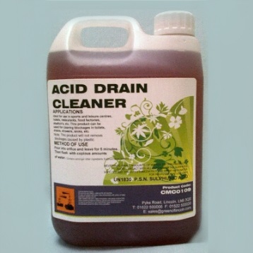 Acidic drain cleaner